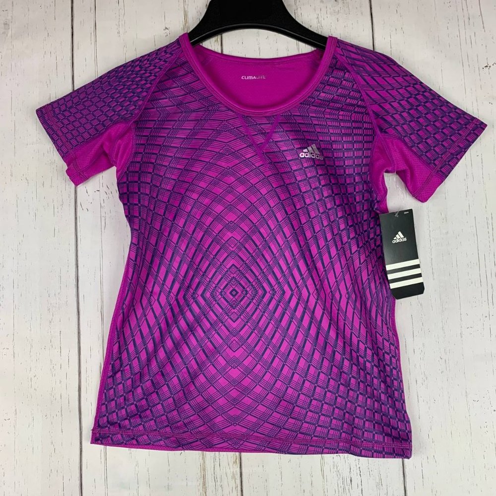 Adidas‎ Logo Medium Athletic T-Shirt Purple New Youth Girls